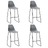 Cadeiras de Bar 4 pcs Plástico Cinzento