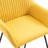 Cadeiras de Jantar 6 Pcs Tecido Amarelo