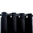 Cortinas Blackout com Argolas em Metal 2 pcs 140x225 cm Preto