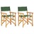 Cadeiras de Realizador 2 pcs Madeira de Acácia Sólida Verde