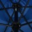 Guarda-sol Exterior Com Poste Metal 300 Cm Azul Ciano