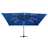 Guarda-sol C/ Luzes LED e Poste Alumínio 400x300 cm Azul-ciano