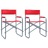 Cadeiras de Realizador 2 pcs Aço Vermelho