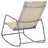Cadeira de Baloiço para Jardim 95x54x85 cm Textilene Cor Creme