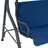 Cadeira De Baloiço Para Jardim 170x110x153cm Tecido Azul Escuro
