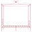 Estrutura De Cama Com Dossel 100x200 Cm Metal Cor-de-rosa