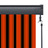 Estore de rolo para exterior 80x250 cm laranja e castanho