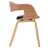 Cadeiras de jantar 2 pcs madeira curvada e couro artificial
