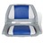 Assentos Barco 2 Pcs Encosto Dobrável Azul/Branco 41x51x48 Cm