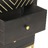 Armário gavetas 45x30x105 cm madeira preto e dourado