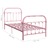 Estrutura de cama 100x200 cm metal rosa