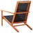 Cadeira lounge de jardim eucalipto maciço e textilene preto