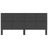 Cabeceira de cama acolchoada 200x200 cm tecido cinzento-escuro