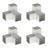Bases P/ Poste em Forma de Y 4 pcs 101x101 mm Metal Galvanizado