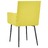 Cadeiras De Jantar Com Apoio De Braços 4 Pcs Tecido Amarelo