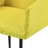 Cadeiras De Jantar Com Apoio De Braços 4 Pcs Tecido Amarelo