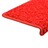 Tapete/carpete para degraus 15 pcs 65x25 cm vermelho