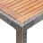 Mesa de jardim 190x90x75 cm vime PE/madeira acácia maciça cinza