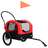 Reboque bicicletas/carrinho para animais 2-em-1 vermelho/preto