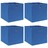 Caixas de Arrumação 4 pcs 32x32x32 cm Tecido Azul