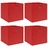 Caixas de Arrumação 4 pcs 32x32x32 cm Tecido Vermelho