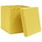 Caixas de arrumação com tampas 4 pcs 32x32x32 cm tecido amarelo