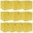 Caixas de Arrumação 10 pcs 32x32x32 cm Tecido Amarelo