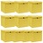 Caixas de Arrumação com Tampas 10 pcs 32x32x32cm Tecido Amarelo