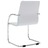 Cadeira de escritório visitante cantilever em couro artificial branco