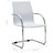 Cadeira de escritório visitante cantilever em couro artificial branco