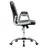 Cadeira de escritório giratória em couro artificial preto