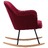 Cadeira de baloiço veludo vermelho tinto