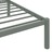 Estrutura de cama 200x200 cm metal cinzento