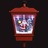 Candeeiro de parede luzes LED e Pai Natal 40x27x45 cm vermelho