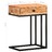 Mesa de apoio formato em U 45x30x61 cm madeira de acácia maciça