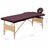 Mesa de massagens dobrável 2 zonas madeira roxo
