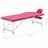 Mesa de massagens dobrável 3 zonas alumínio rosa
