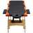 Mesa de massagens dobrável 3 zonas madeira preto e laranja