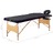 Mesa de massagens dobrável 3 zonas madeira preto e roxo