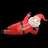 Pai Natal insuflável com luzes LED IP44 360 cm XXL vermelho