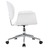 Cadeira de escritório giratória em couro artificial branco