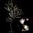 Árvore de Natal 128 LED flor cerejeira luz branco quente 120 cm