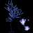 Árvore de Natal 128 Luzes LED Flor Cerejeira Luz Azul 120 cm