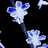 Árvore de Natal 128 Luzes LED Flor Cerejeira Luz Azul 120 cm