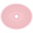 Lavatório luxuoso formato oval 40x33 cm cerâmica rosa mate