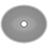 Lavatório luxuoso oval 40x33cm cerâmica cinzento-claro mate