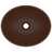 Lavatório luxuoso oval 40x33cm cerâmica castanho-escuro mate