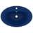 Lavatório luxuoso oval 58,5x39 cm cerâmica azul-escuro mate