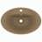 Lavatório luxuoso oval 58,5x39 cm cerâmica creme mate