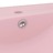 Lavatório c/ orifício de torneira 60x46 cm cerâmica rosa mate